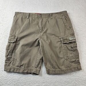 Union Bay Cargo Shorts Men's Size 40 Brown 10" Inseam Skater Grunge Heavy Cotton